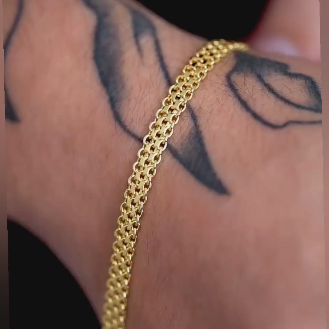 Pulsera Tejido Chino Doble Carril