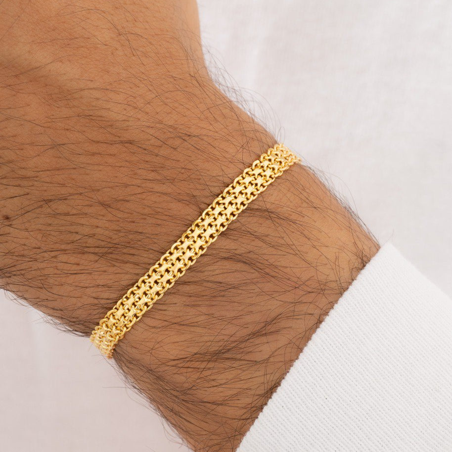 Pulsera Tejido Chino Doble Carril
