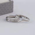 Duo De Anillos De Compromiso Ajustables