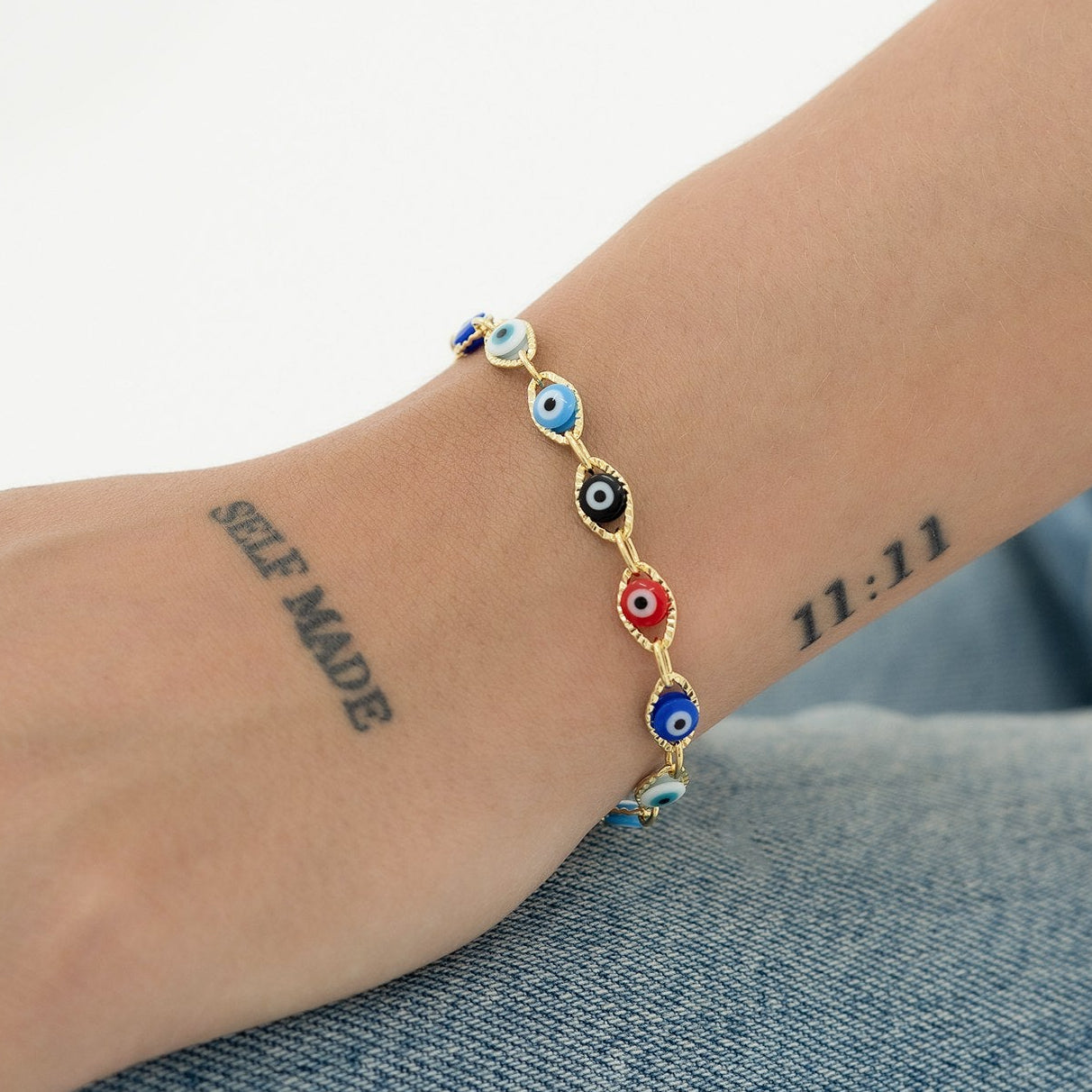 Pulsera Ojo Turco Multicolor 16 Cms + Extensor