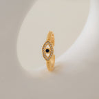 Anillo Ojo Turco Azul Ajustable