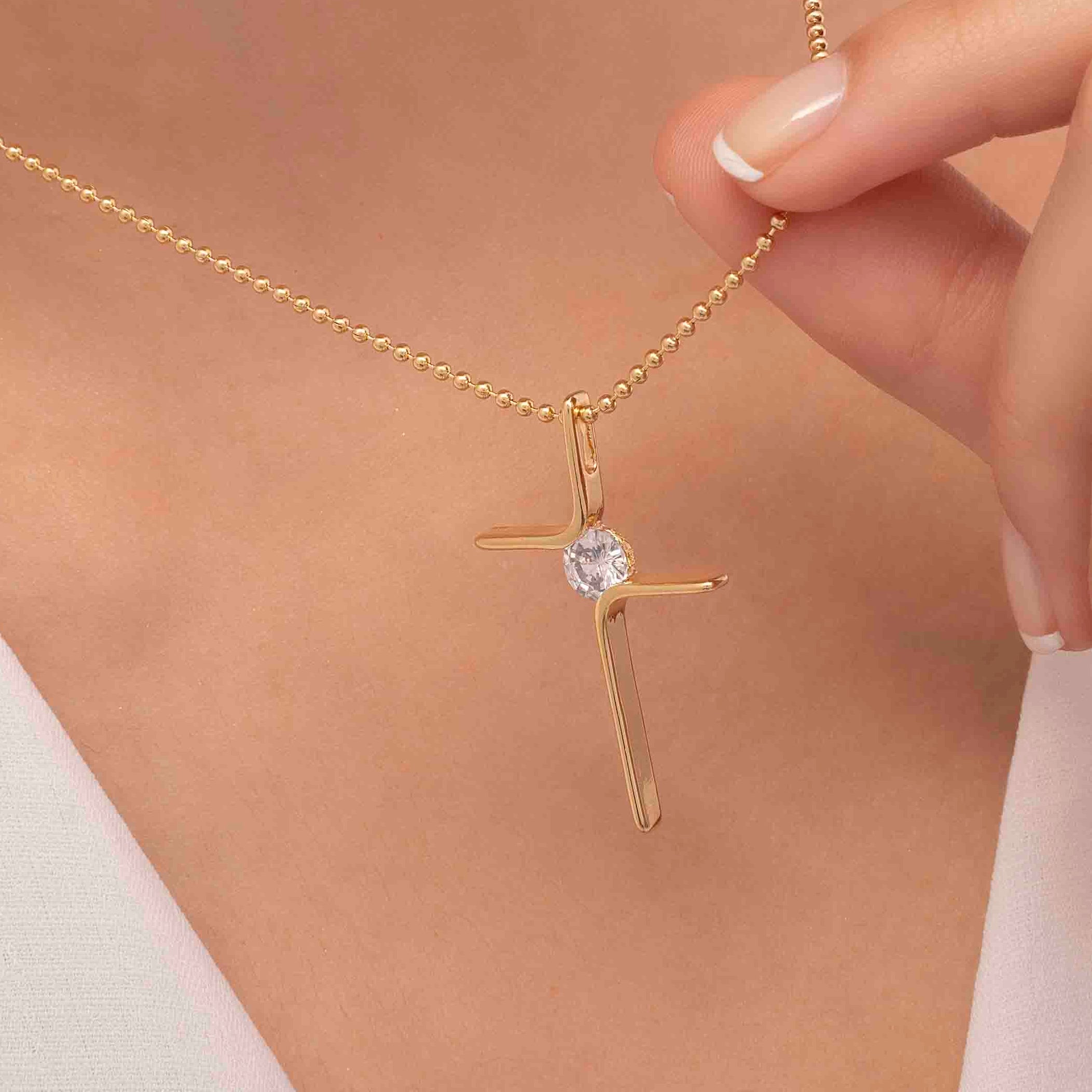 Dije Cruz Circonia 4 Cms