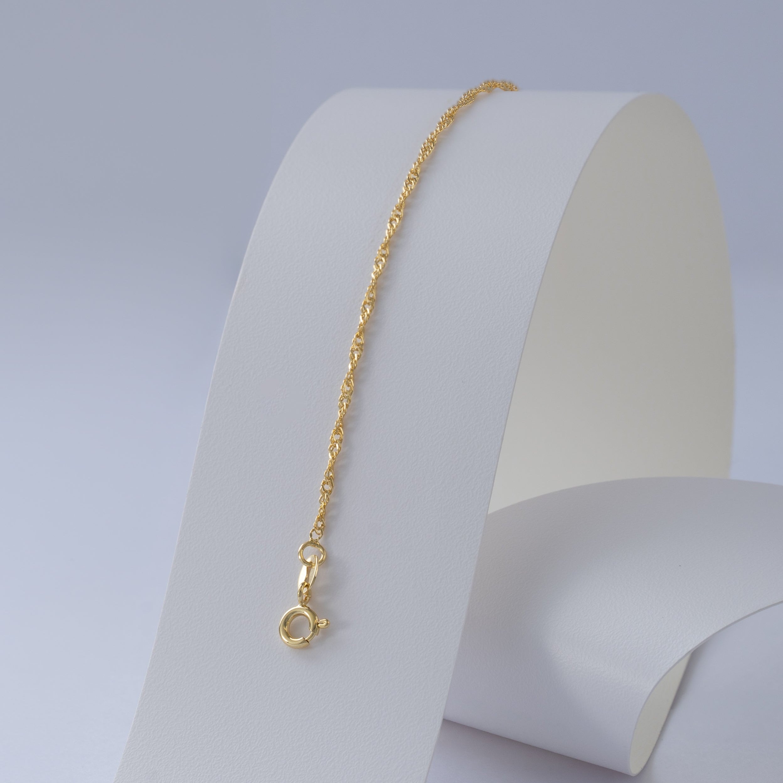 Pulsera Singapur 16cm × 1.5mm + Extensor