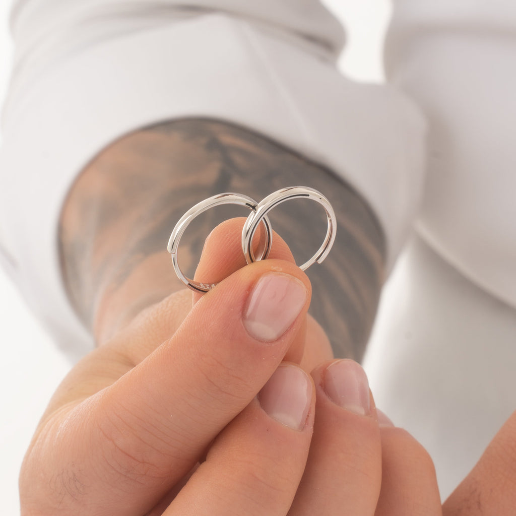 Duo De Anillos De Compromiso Ajustables