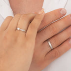 Duo De Anillos De Compromiso Ajustables