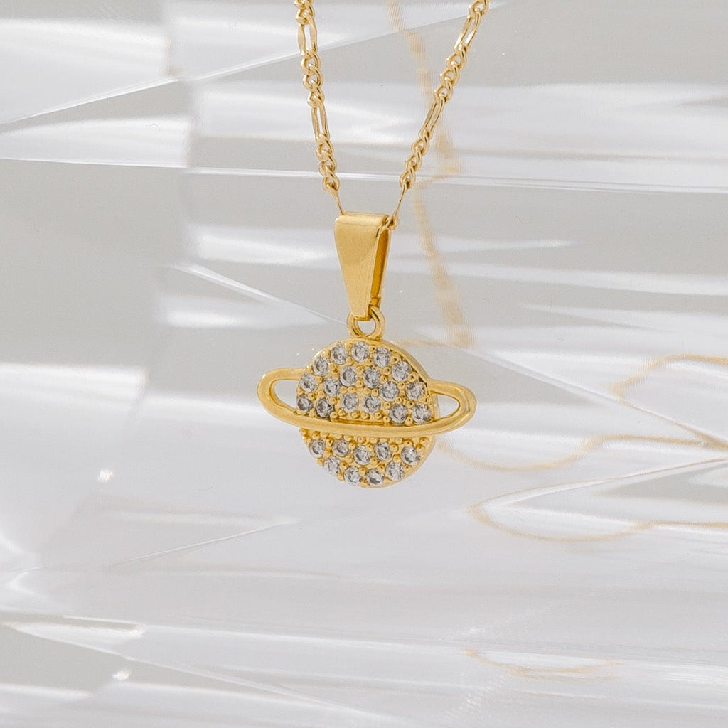 Dije Saturn Circonias Cristal