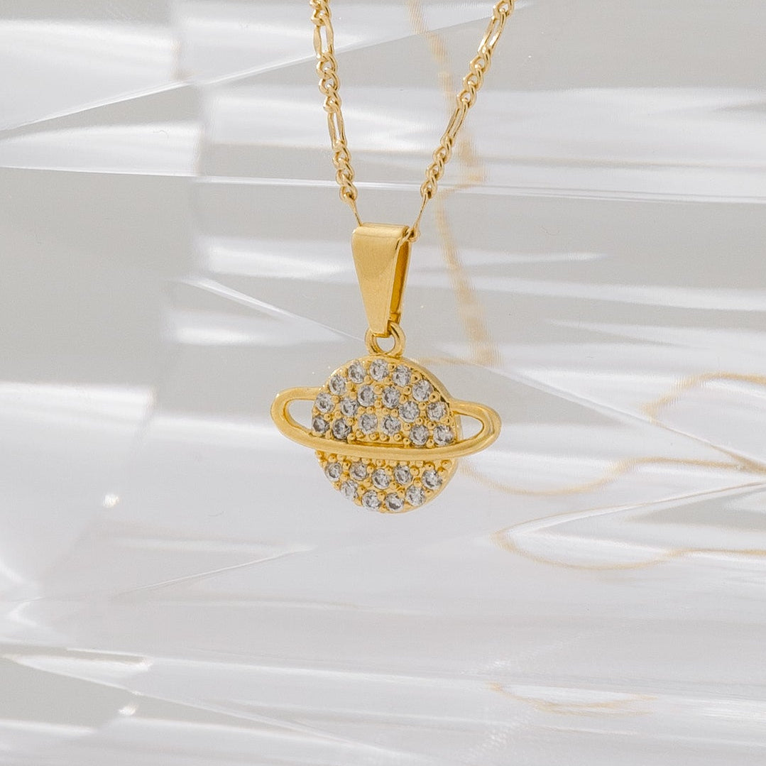 Dije Saturn Circonias Cristal