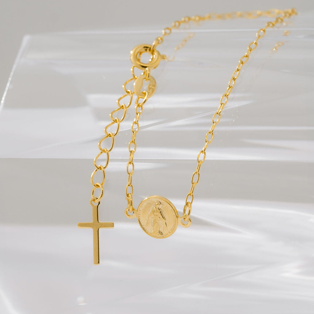 Pulsera Virgen Milagrosa 16.5cm Extensor