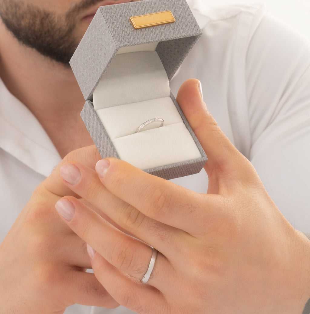 Duo De Anillos De Compromiso Ajustables