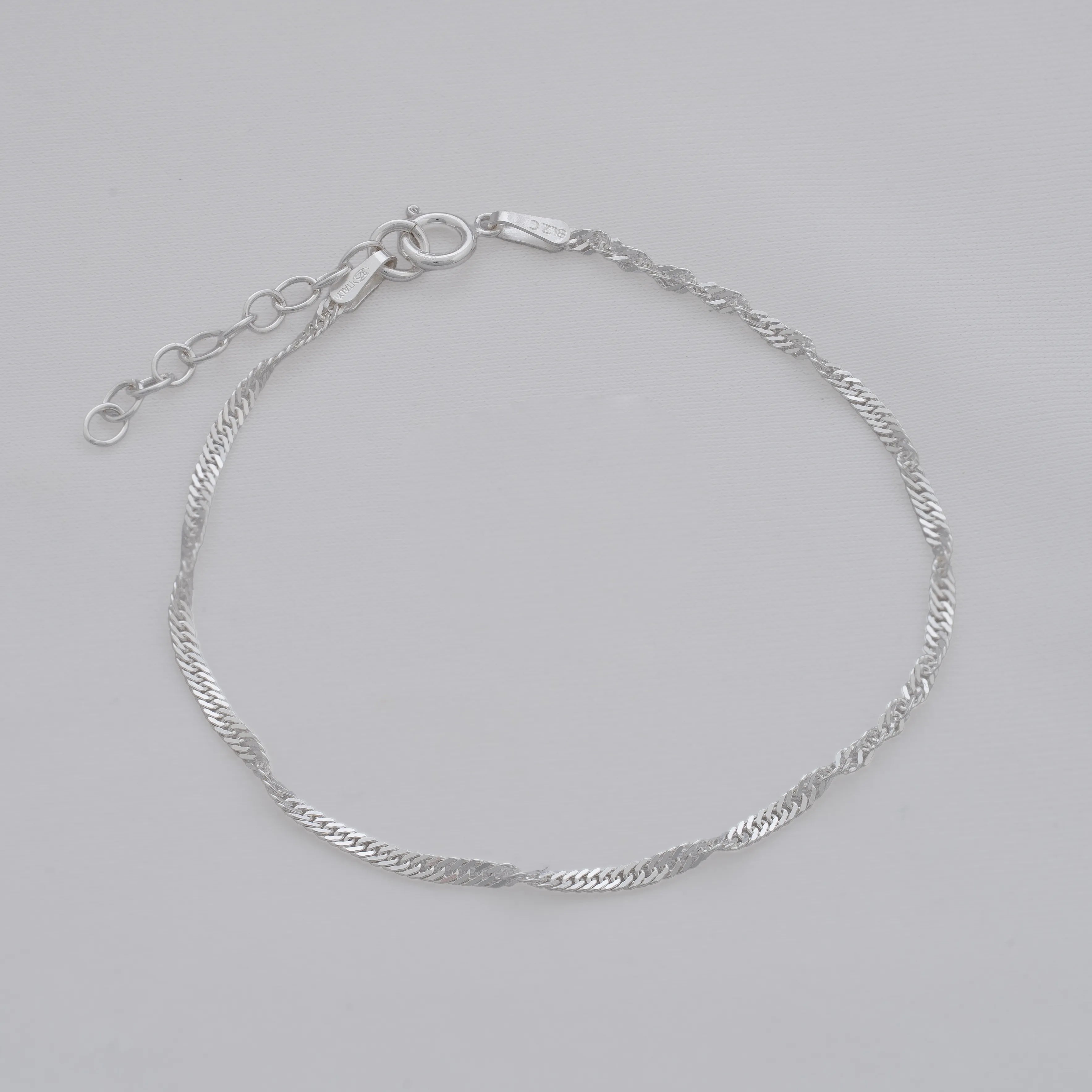 Pulsera Singapur 1,7mm 16cm + Extensor