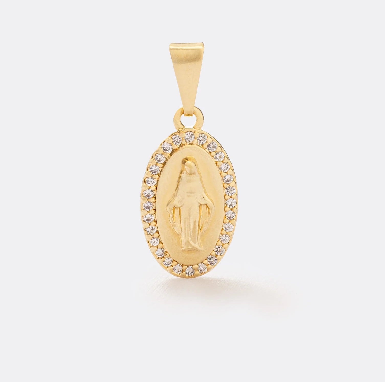 Dije Milagrosa con circonias cristal