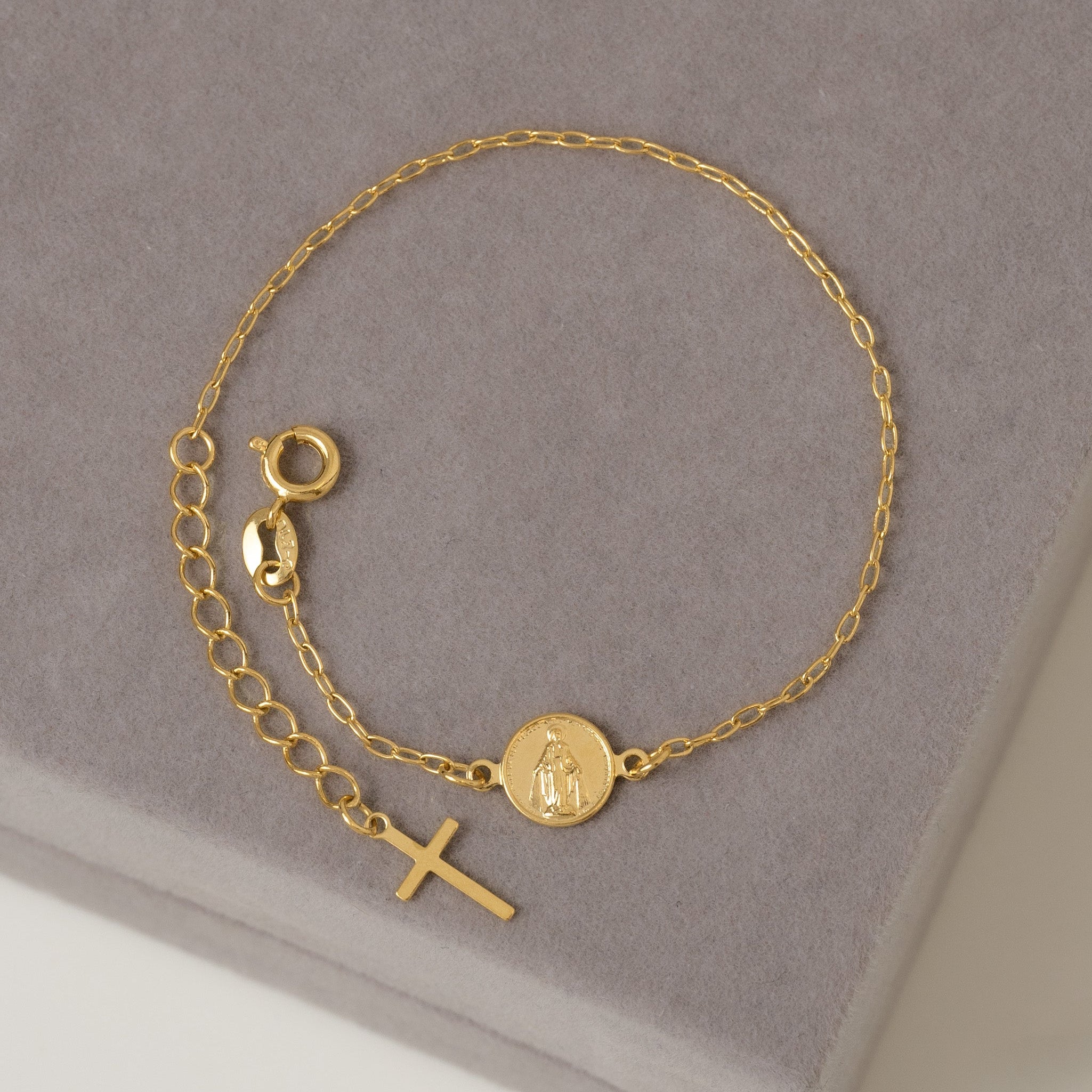 Pulsera Virgen Milagrosa 16.5cm Extensor