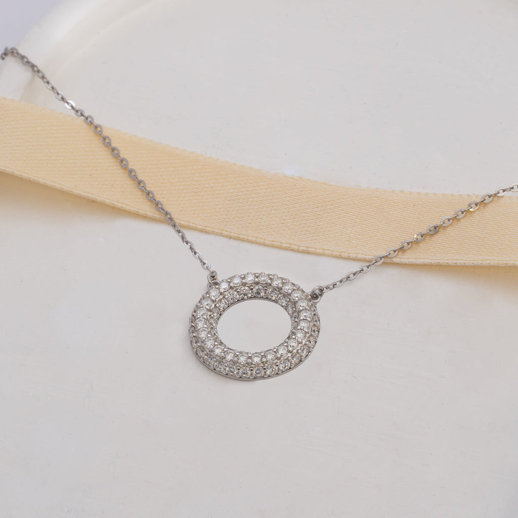 Gargantilla Circulo Pave 16mm 40cm + Extensor