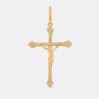 Dije Cruz Cristo Circonias 4Cm