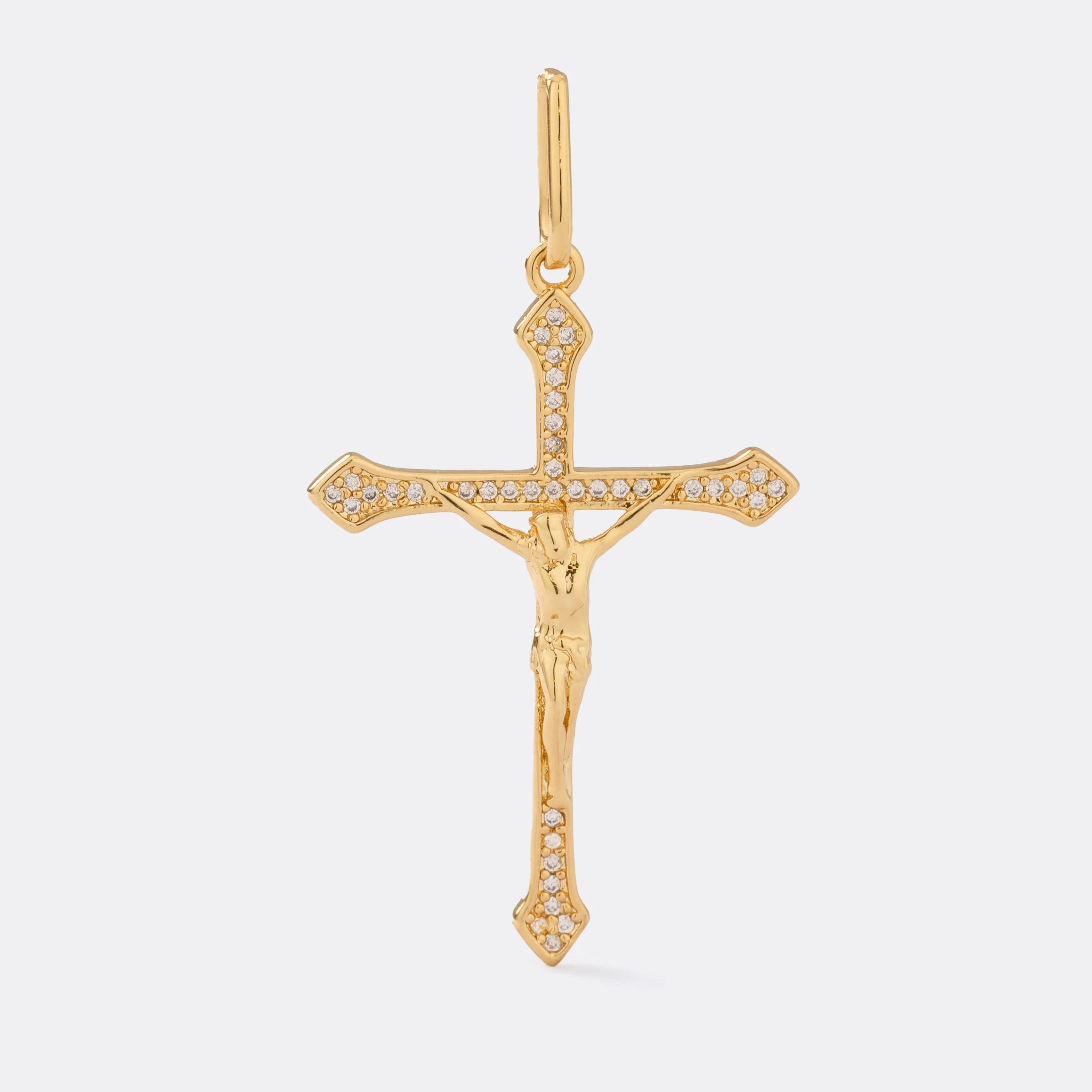 Dije Cruz Cristo Circonias 4Cm