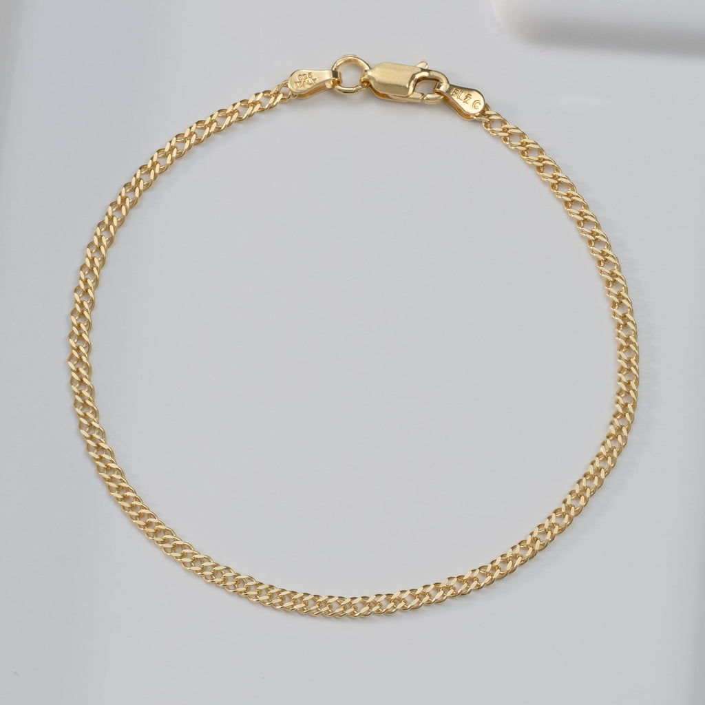Pulsera Cubana Cruzada IT 2,4mm 19.5cm