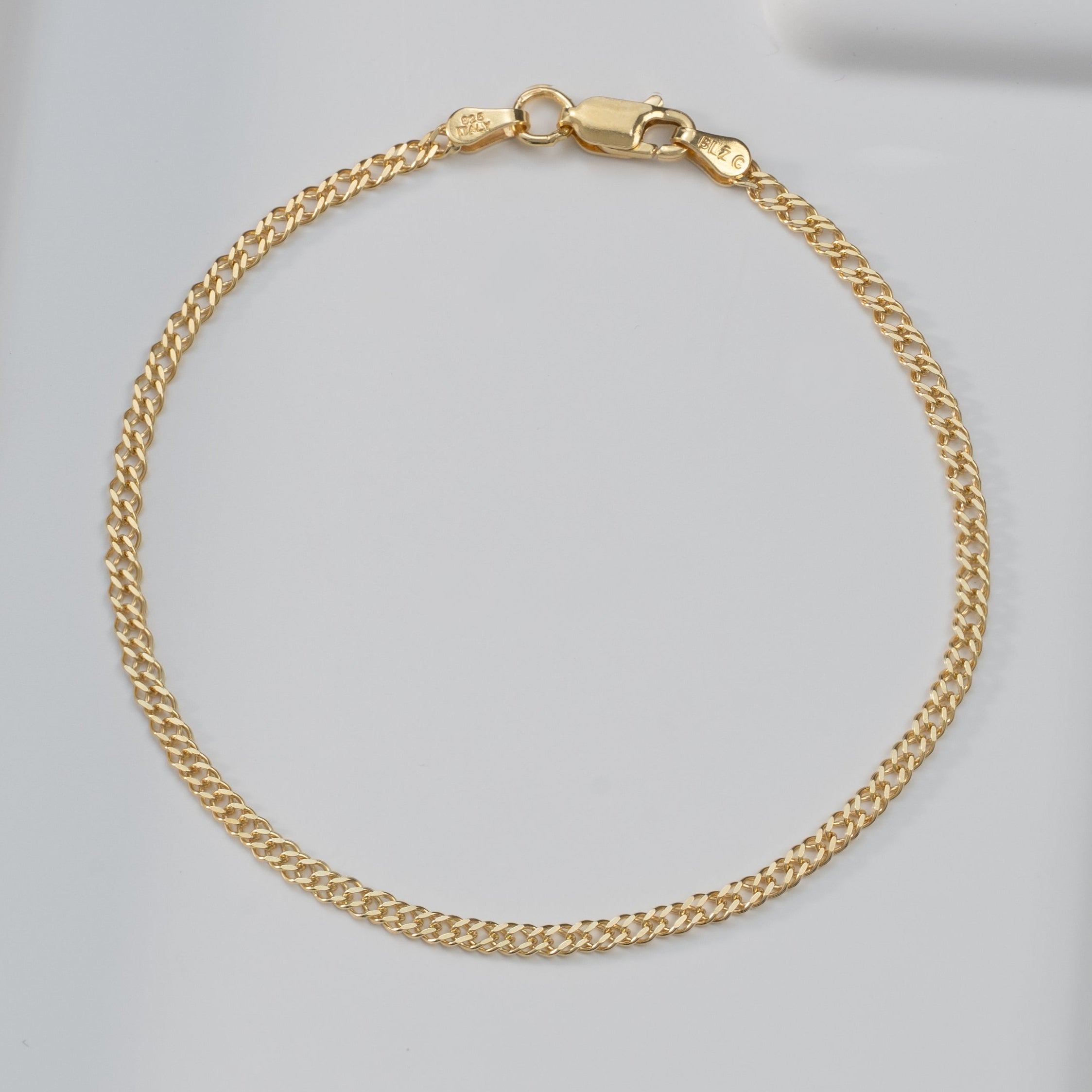Pulsera Cubana Cruzada IT 2,4mm 19.5cm