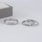 Set De Anillos De Compromiso Ajustables