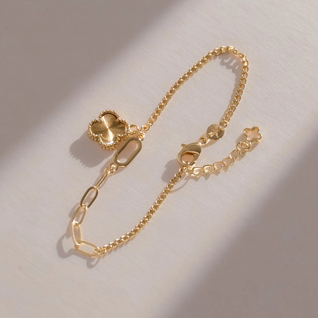 Pulsera Cubana Clover 1,1cm 15cm + Extensor
