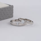 Duo De Anillos De Compromiso Ajustables