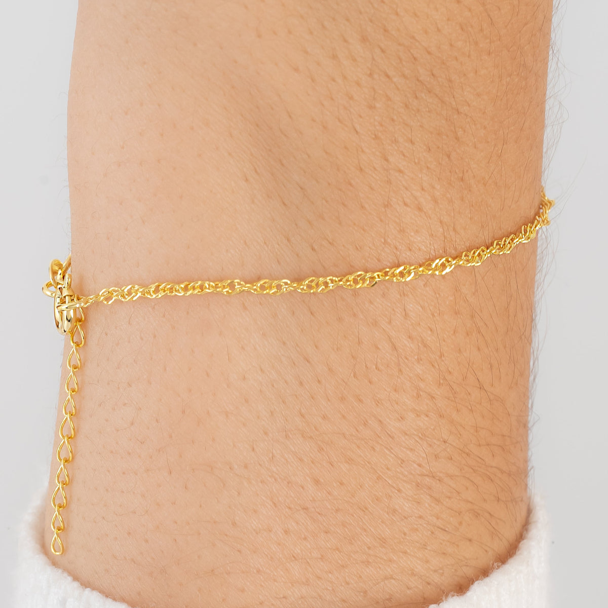 Pulsera Singapur 16cm × 1.5mm + Extensor