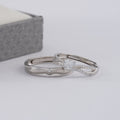 Duo De Anillos De Compromiso Ajustables
