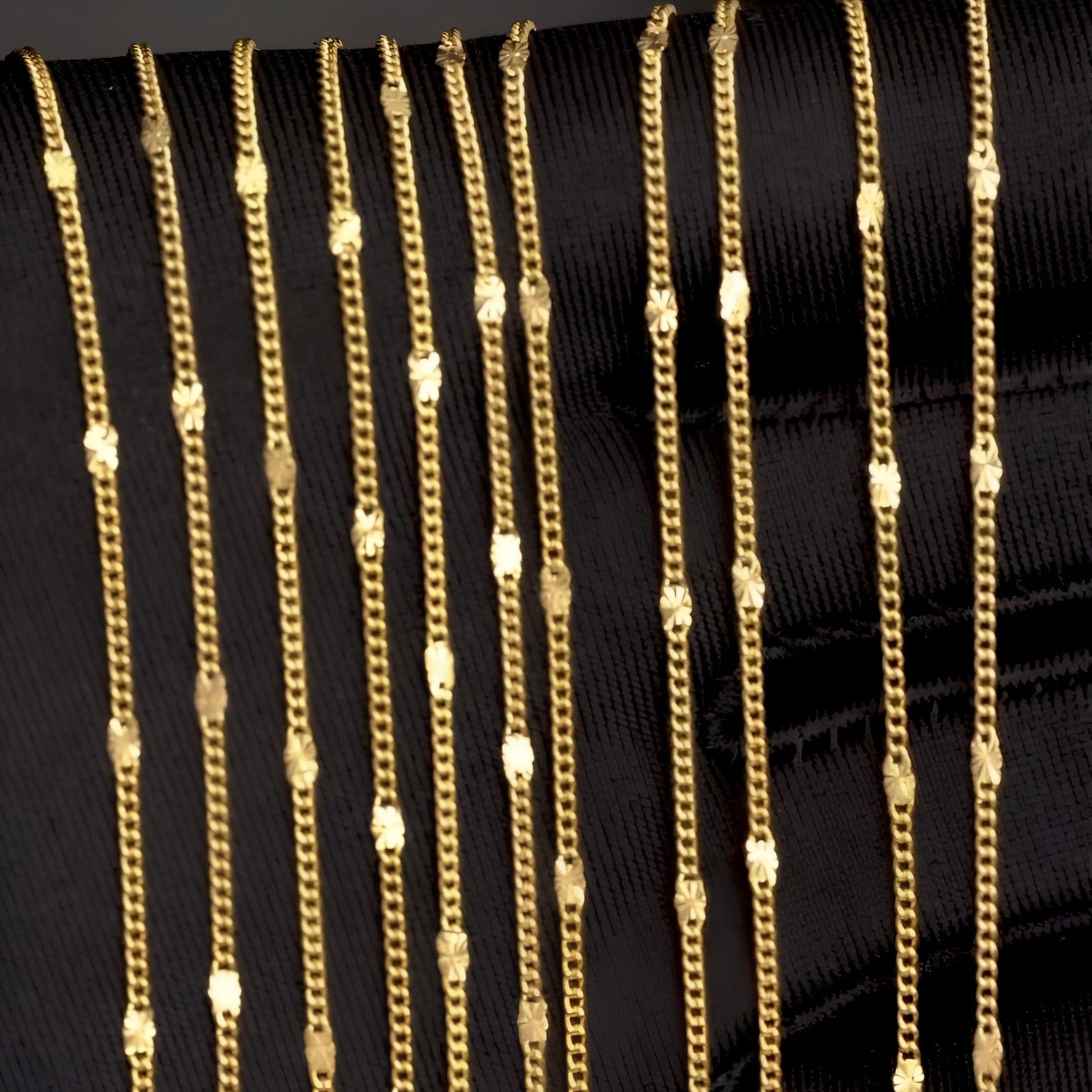 Cadena Cubana Con Destellos 60Cm