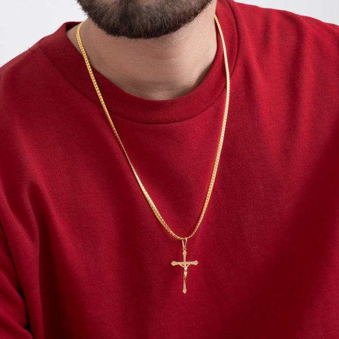 Dije Cruz Cristo Circonias 4Cm