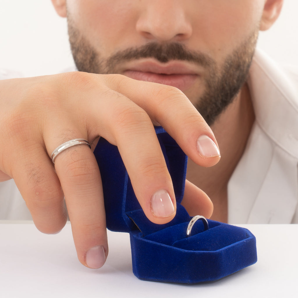 Duo De Anillos De Compromiso Ajustables