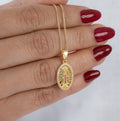 Cadena Cubanita IT🇮🇹 45cm × 1mm + Dije Virgen Guadalupe Swarovski
