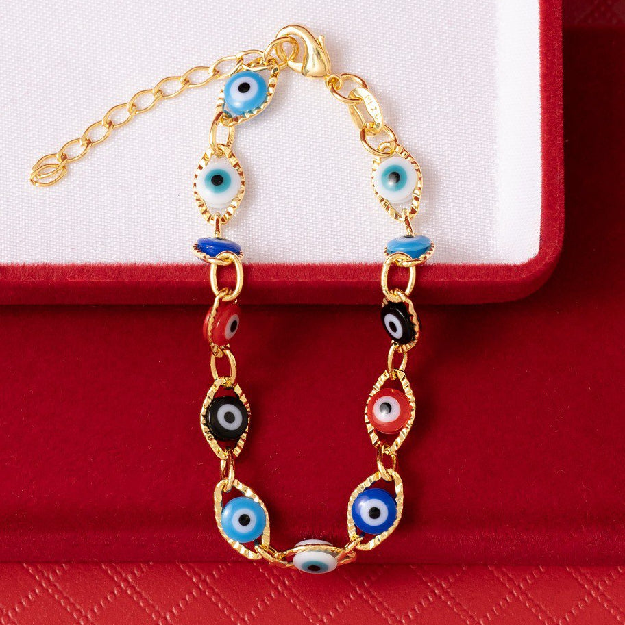 Pulsera Ojo Turco Multicolor 16 Cms + Extensor