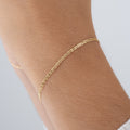 Pulsera Escalerita Con Destellos IT🇮🇹 16.5cm × 1.7mm