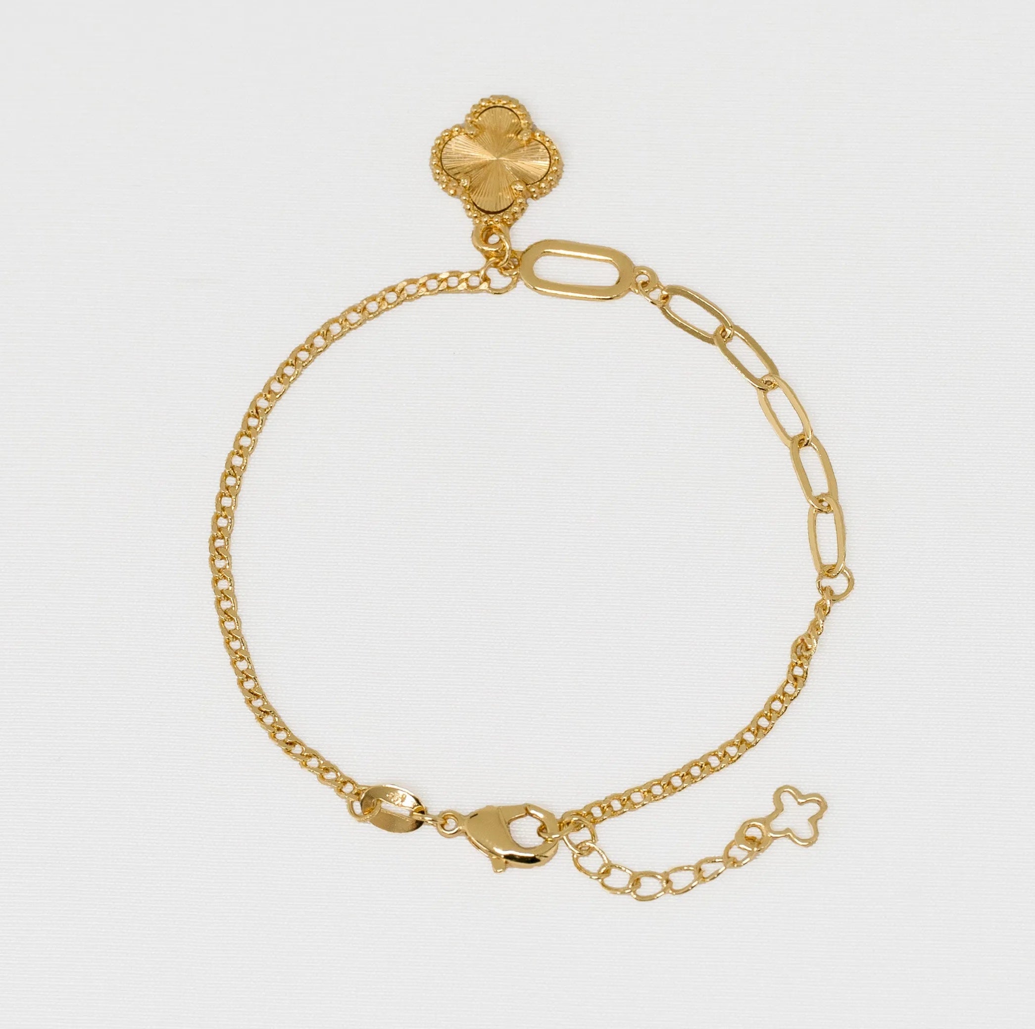 Pulsera Cubana Clover 1,1cm 15cm + Extensor