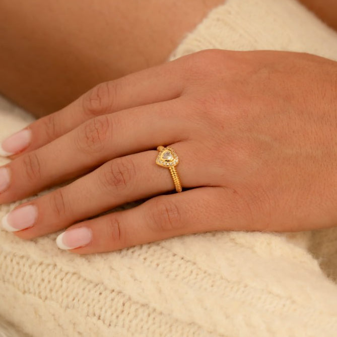 Anillo Cristal Love Ajustable