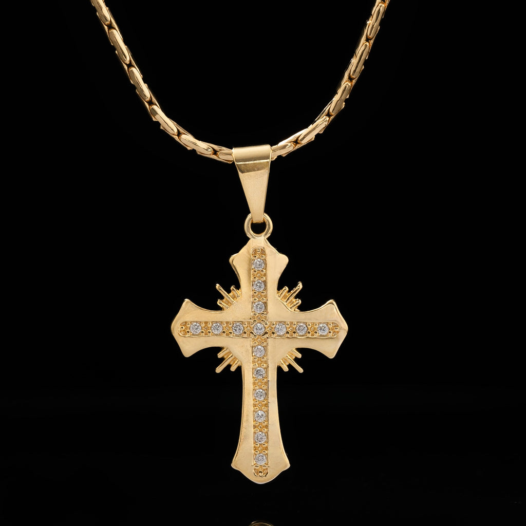 Dije Cruz Sagrada Circonias Cristal