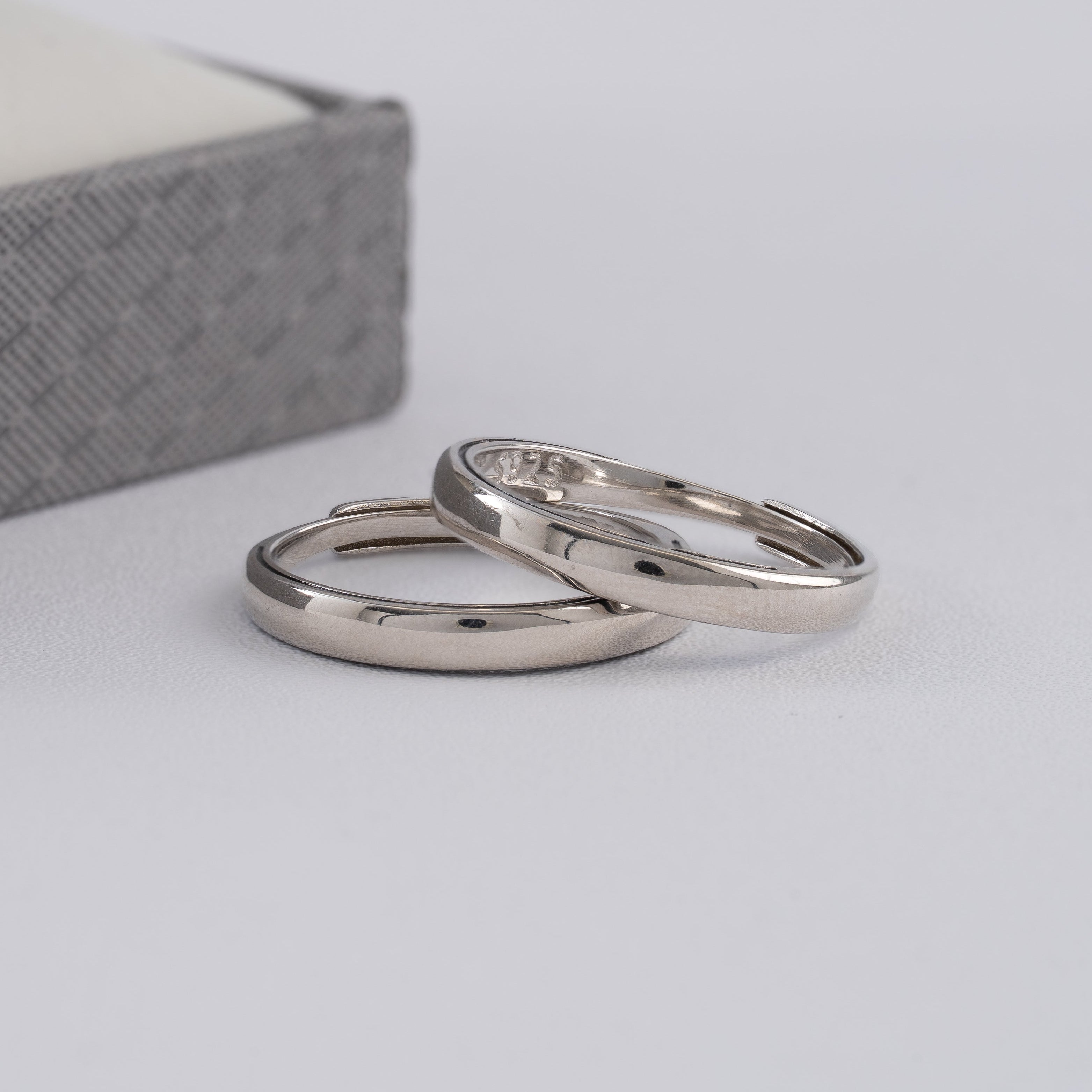 Duo De Anillos De Compromiso Ajustables